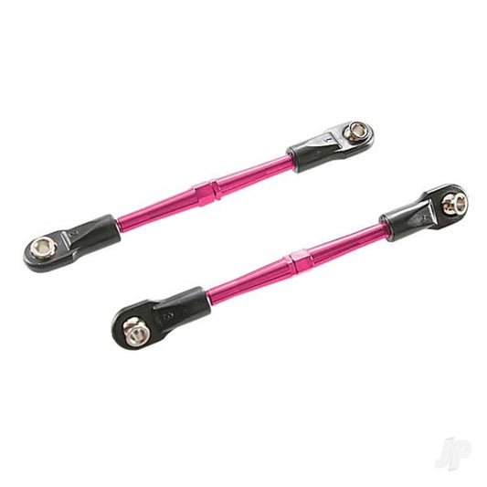 Traxxas Turnbuckles, aluminium (Red-anodised), toe links, 59mm (2 pcs) (assembled with rod ends & hollow balls) (requires 5mm aluminium wrench #5477) 3139X