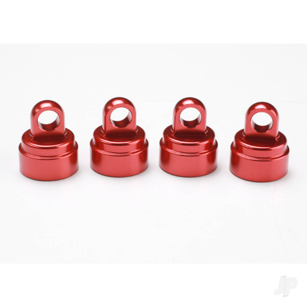 Traxxas Shock caps, aluminium (Red-anodised) (4 pcs) (fits all Ultra shocks) 3767X