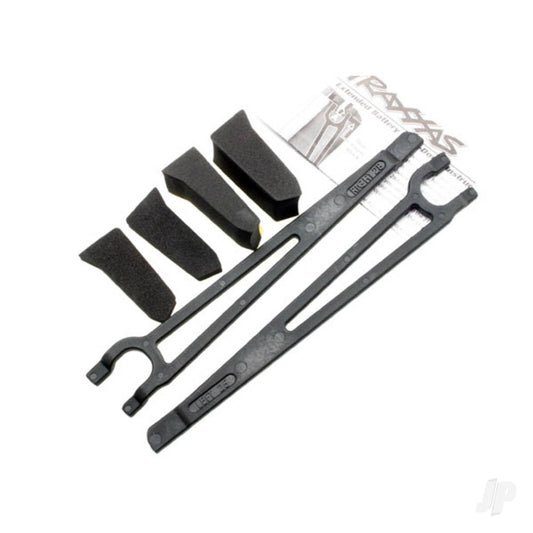 Traxxas Hold downs, battery, left & right (2 pcs) / foam spacers (4 pcs) (allows for installation of taller, multi-cell batteries) 3927X