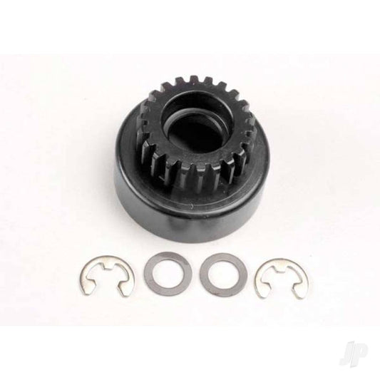 Traxxas Clutch bell, (22-tooth) / 5x8x0.5mm fiber washer (2 pcs) / 5mm E-clip (requires #4611-ball bearings, 5x11x4mm (2 pcs)) 4122