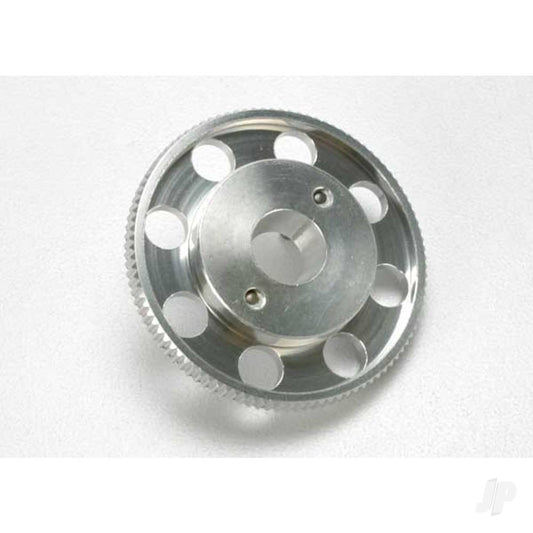 Traxxas Flywheel, (larger, knurled for use with starter boxes) (TRX 2.5 and TRX 2.5R) (silver anodised) 4142X