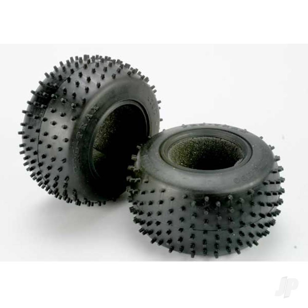 Traxxas Tyres, Pro-Trax spiked 2.2" (soft-compound)(rear) (2) / foam inserts (2) 4790R