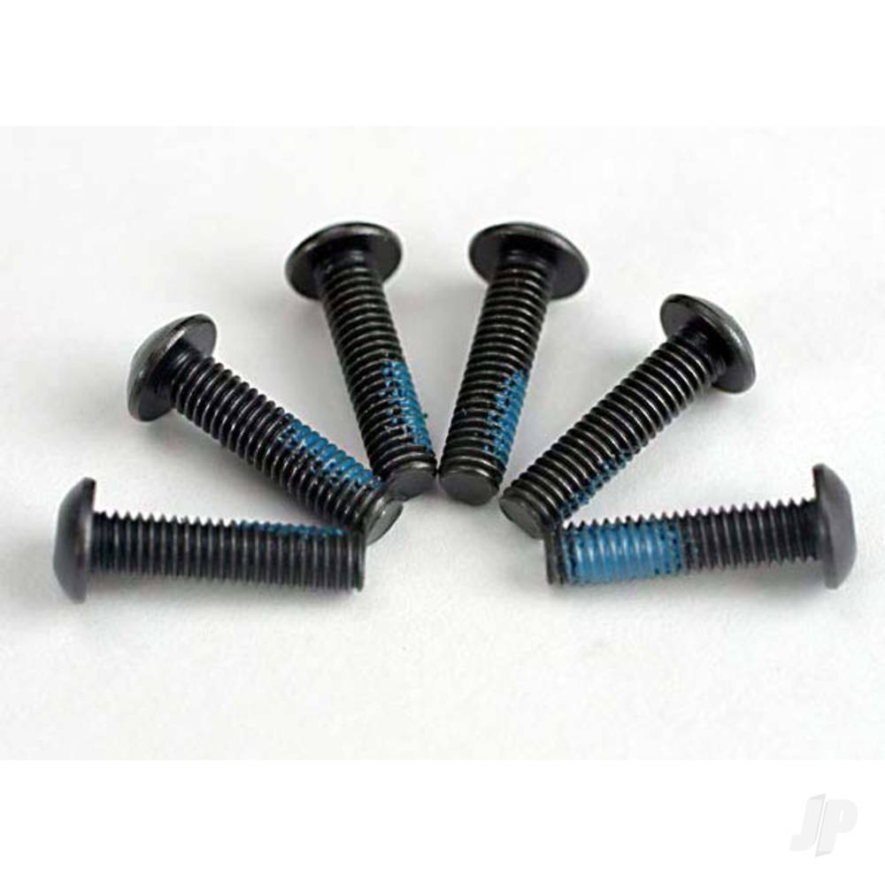 Traxxas Screws, 3x12mm button-head machine (6 pcs) (Starter attachment screws with Threadlock) 5282