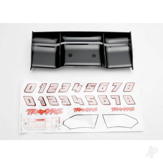 Traxxas Wing, Revo (black) / decal sheet 5446