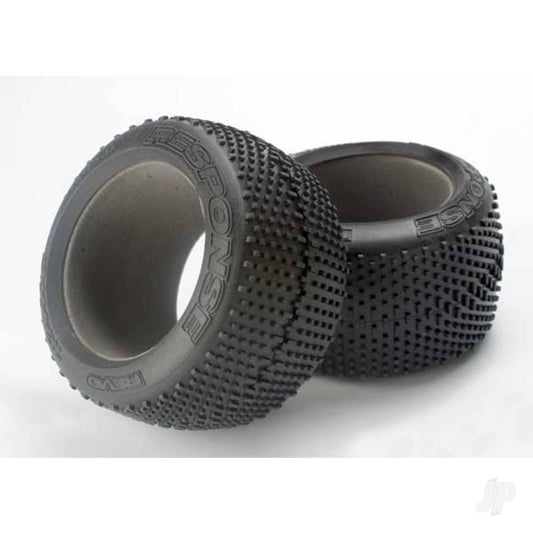 Traxxas Tyres, Response racing 3.8" (soft-compound, narrow profile, short knobby design) / foam inserts (2) 5471