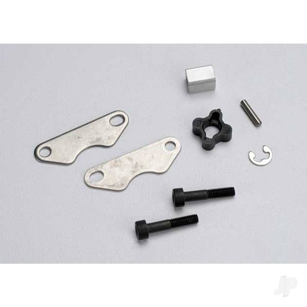 Traxxas Brake pads (2 pcs) / brake disc Hub / 3X15 CS (partially threaded) (2 pcs) / 2mm pin (1pc) / 4mm e-clip (1pc) 5565