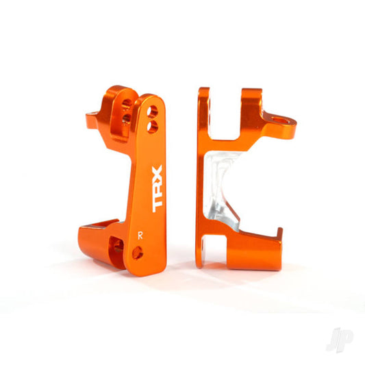Traxxas Caster blocks (C-Hubs), 6061-T6 aluminium (orange-anodised), left & right 6832A