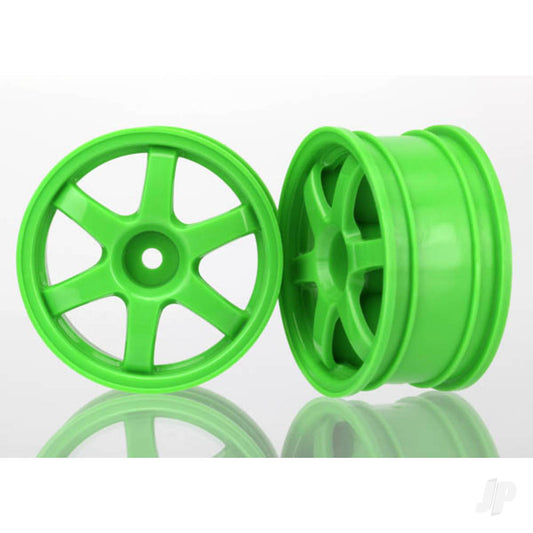 Traxxas Wheels, Volk Racing TE37 (green) (2) 7374A