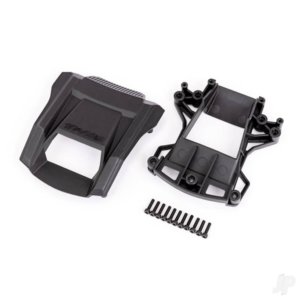 Traxxas Skid pads (hood scoop)/ mount/ 3x12mm CS (11) (attaches to #7812 body) 7814
