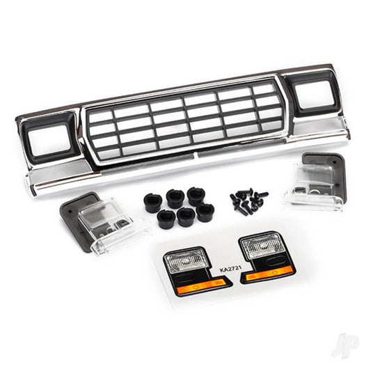 Traxxas Grille, Ford Bronco / grille retainers (6 pcs) / headlight housing (2 pcs) / lens (2 pcs) / 2.6x8 BCS (6 pcs) / 2.5x6 BCS (2 pcs) (fits #8010 Body) 8070