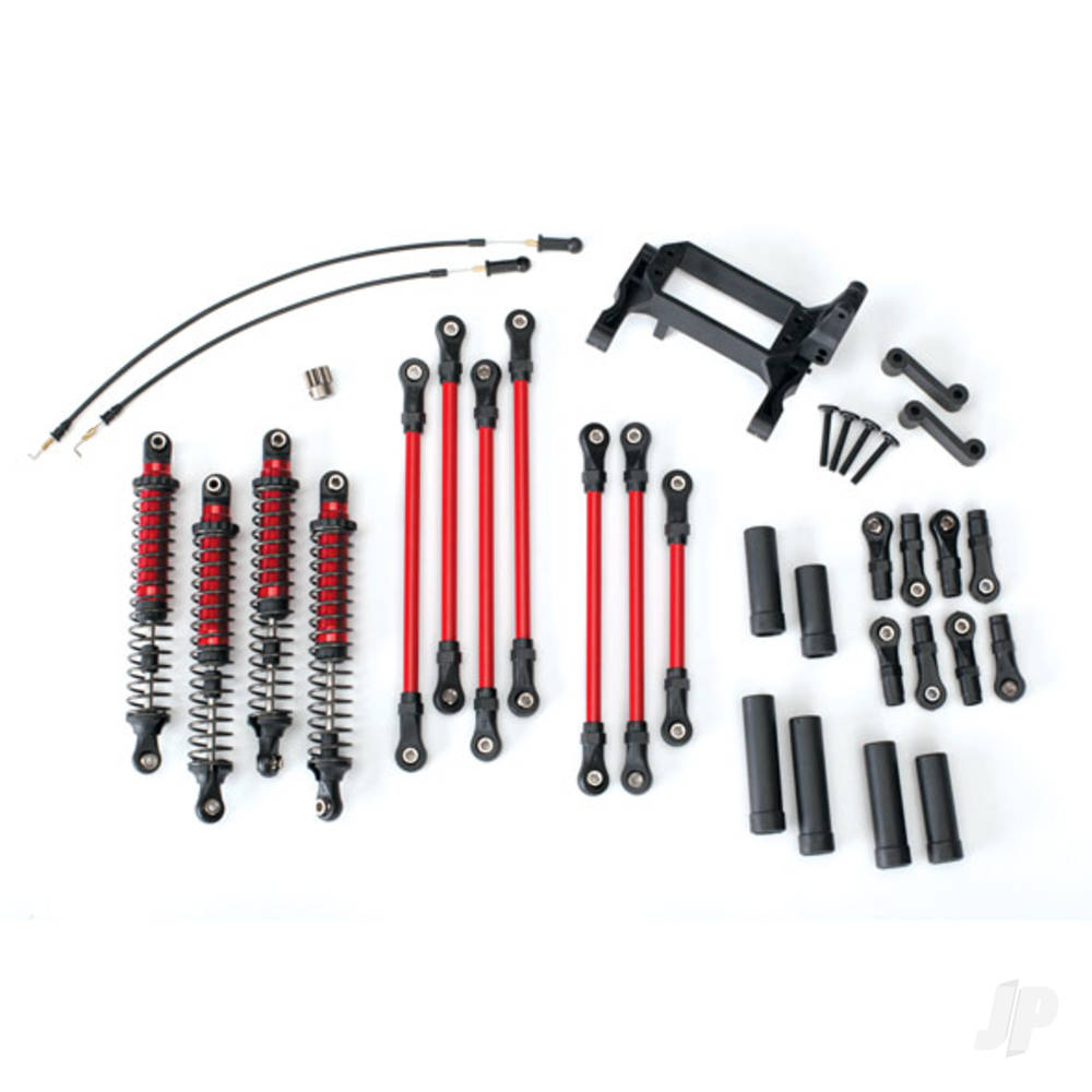Traxxas Long Arm Lift Kit, TRX-4, complete (includes Red powder coated links, Red-anodised shocks) 8140R