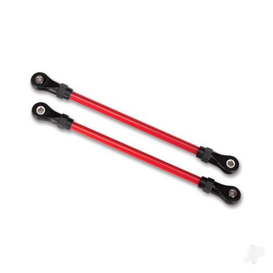 Traxxas Suspension links, Front lower, Red (2 pcs) (5x104mm, powder coated Steel) (assembled with hollow balls) (for use with #8140R TRX-4 Long Arm Lift Kit) 8143R