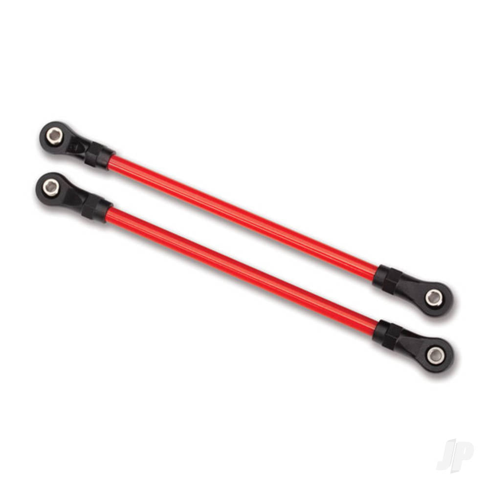 Traxxas Suspension links, Rear lower, Red (2 pcs) (5x115mm, powder coated Steel) (assembled with hollow balls) (for use with #8140R TRX-4 Long Arm Lift Kit) 8145R