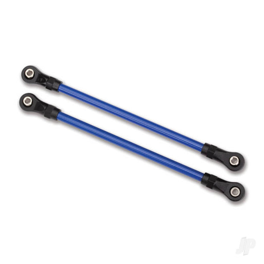 Traxxas Suspension links, Rear lower, Blue (2 pcs) (5x115mm, powder coated Steel) (assembled with hollow balls) (for use with #8140X TRX-4 Long Arm Lift Kit) 8145X
