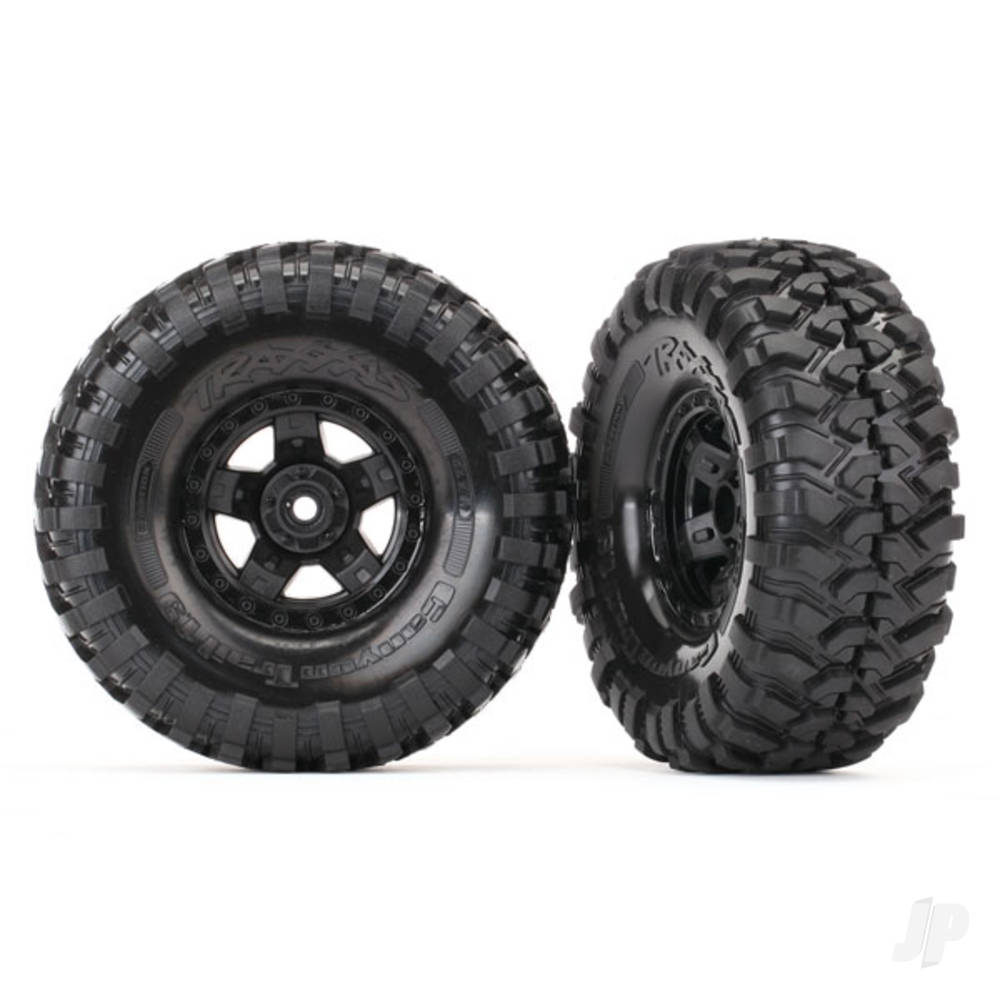 Traxxas Tyres and wheels, assembled, glued (TRX-4 Sport 1.9" wheels, Canyon Trail 4.6x1.9" Tyres) (2) 8179