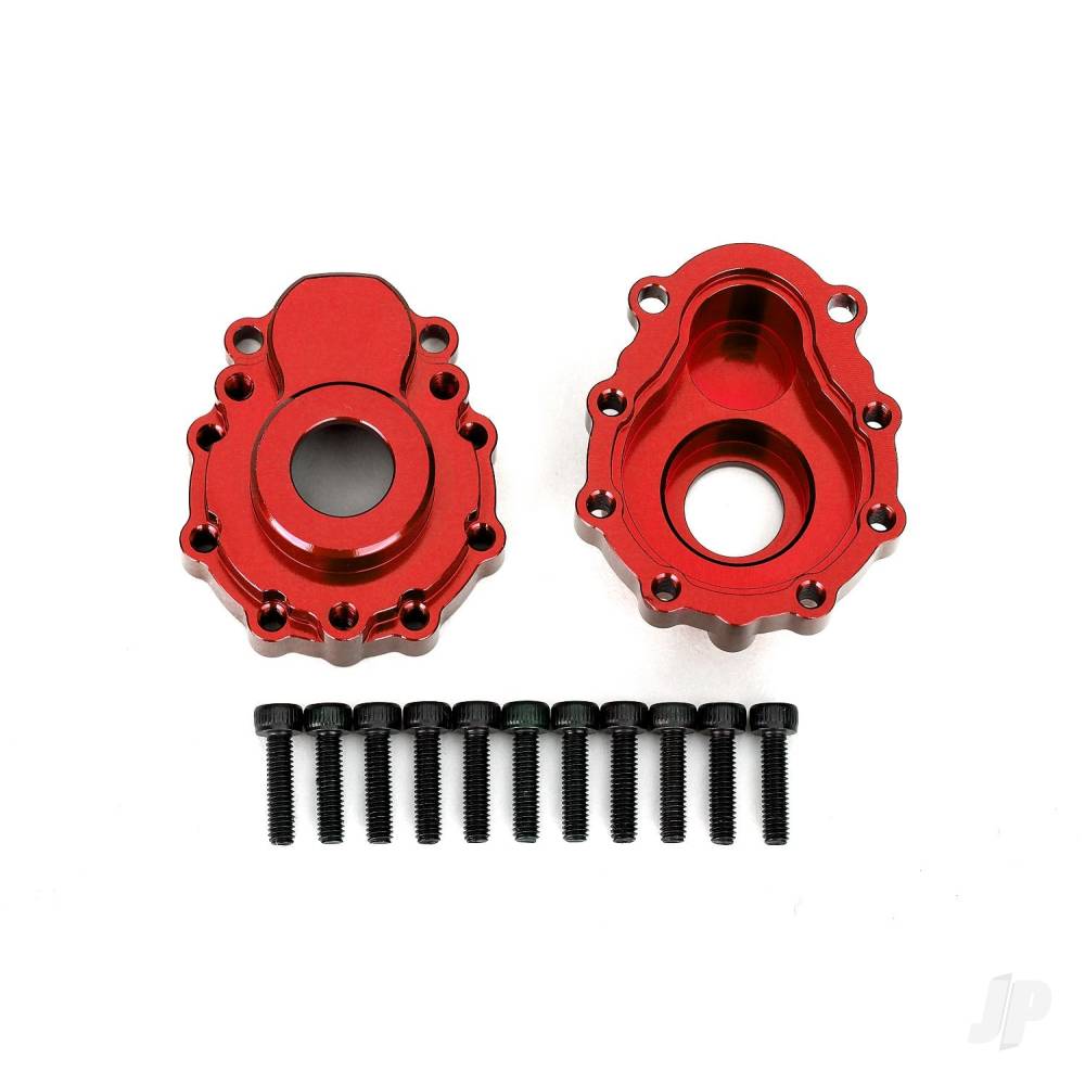 Traxxas Portal housings, outer, 6061-T6 aluminium (Red-anodised) (2 pcs) / 2.5x10 CS (12 pcs) 8251R