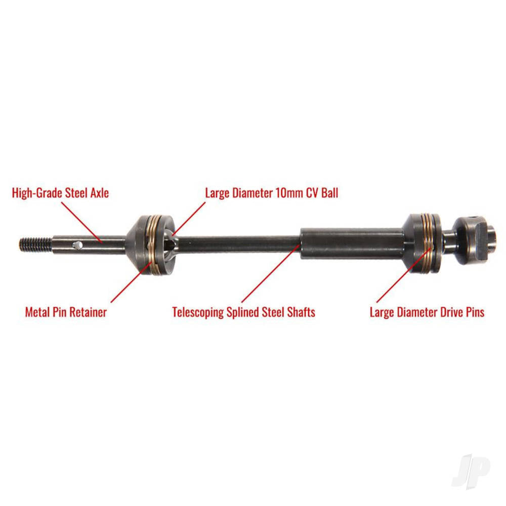 Traxxas Front Driveshafts, Steel-Spline Constant-Velocity (Complete Assembly) (2 pcs) 9051X