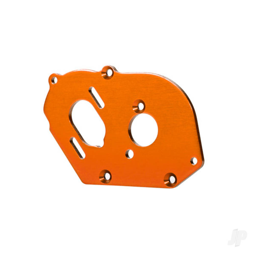 Traxxas Plate, motor, 6061-T6 Aluminium (orange-anodised) (4mm thick) / 3x10mm CS with split and flat washer (2) 9490A