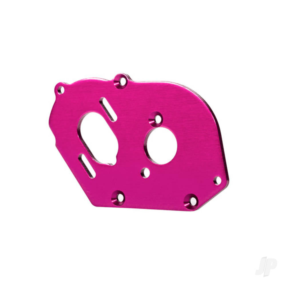 Traxxas Plate, motor, 6061-T6 Aluminium (pink-anodised) (4mm thick) / 3x10mm CS with split and flat washer (2) 9490P