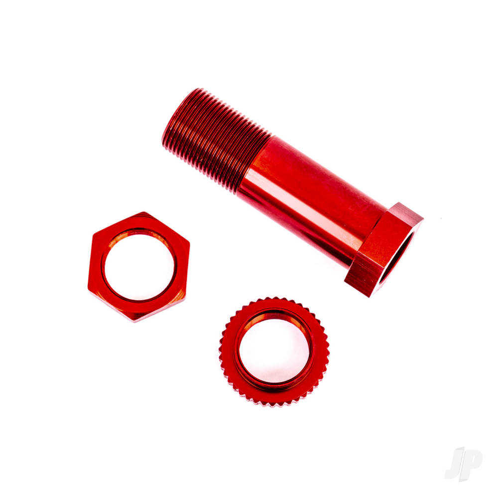 Traxxas Servo saver post/ adjuster nut/ locknut (red-anodised, 6061-T6 aluminium) (1 each) 9545R