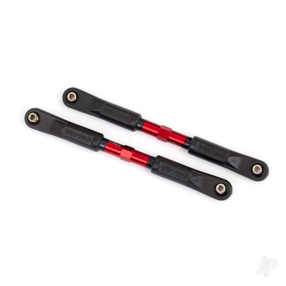 Traxxas Toe links, Sledge (TUBES red-anodised, 7075-T6 aluminium, stronger than titanium) (120mm) (2)/ rod ends, assembled with steel hollow balls (4)/ aluminium wrench, 8mm (1) 9549R