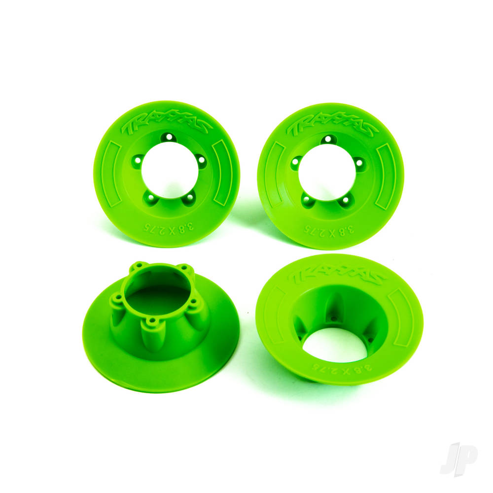 Traxxas Wheel covers, green (4) (fits #9572 wheels) 9569G