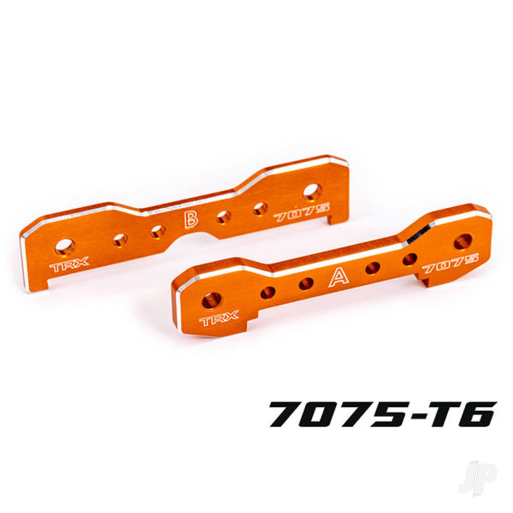 Traxxas Tie bars, front, 7075-T6 aluminium (orange-anodised) (fits Sledge) 9629T