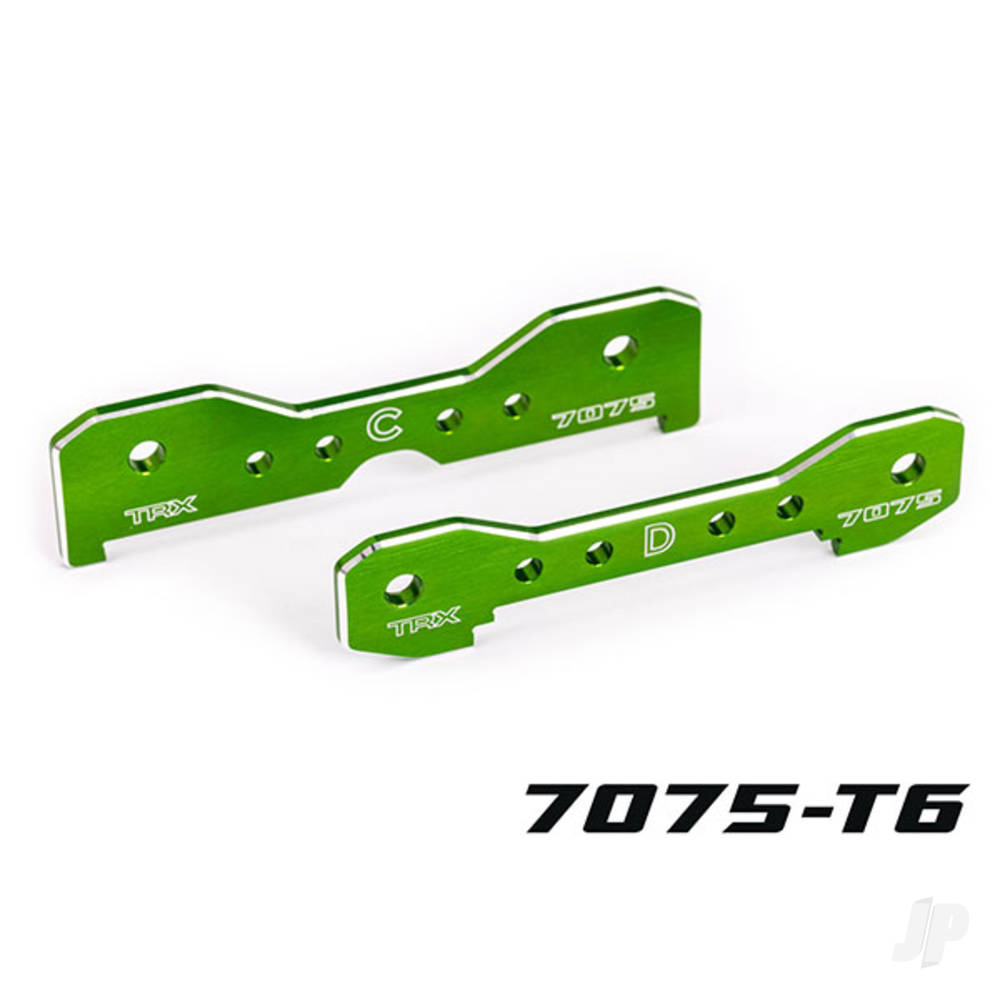 Traxxas Tie bars, rear, 7075-T6 aluminium (green-anodised) (fits Sledge) 9630G