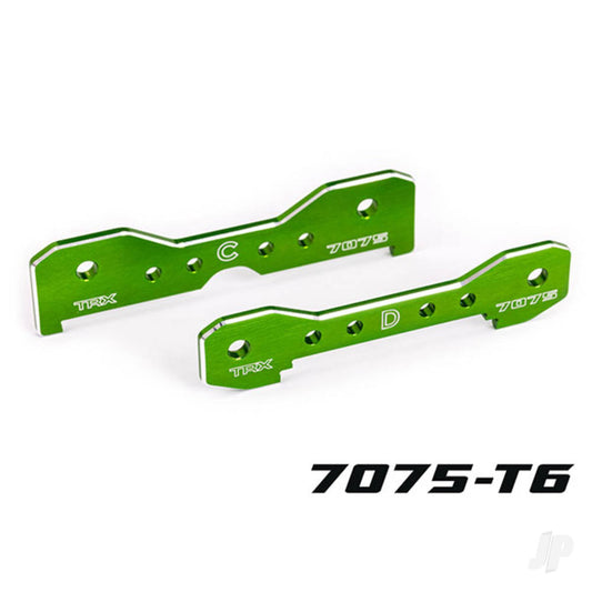 Traxxas Tie bars, rear, 7075-T6 aluminium (green-anodised) (fits Sledge) 9630G
