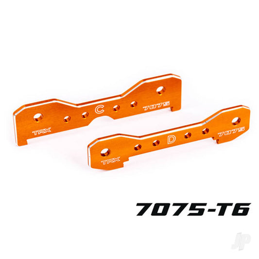 Traxxas Tie bars, rear, 7075-T6 aluminium (orange-anodised) (fits Sledge) 9630T