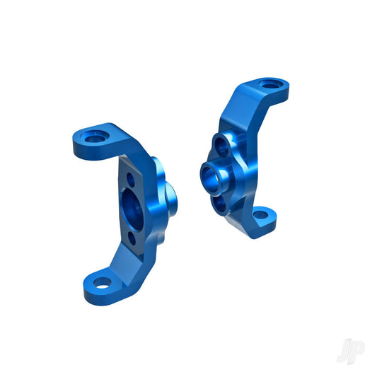 Traxxas Caster blocks, 6061-T6 aluminium (blue-anodised) (left & right) 9733-BLUE