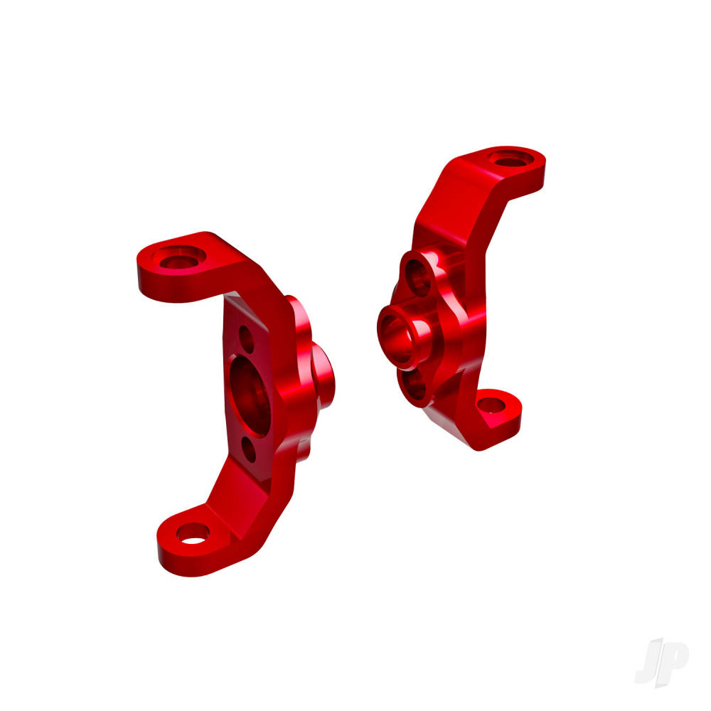 Traxxas Caster blocks, 6061-T6 aluminium (red-anodised) (left & right) 9733-RED