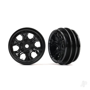 Traxxas Wheels, 1.0in (black chrome) (2) 9770-BLKCR