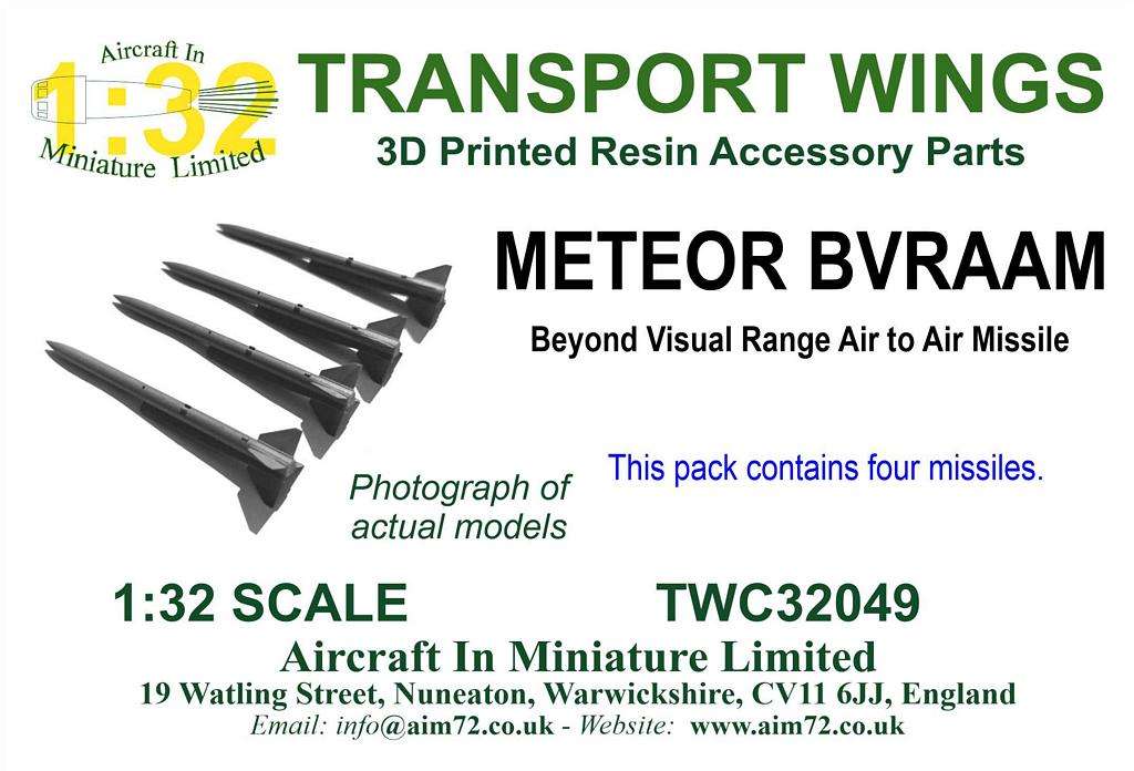 Transport Wings TWC32049 METEOR BVRAAM Missile Set 1:32