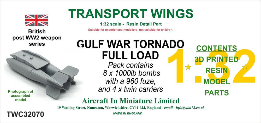 AIM - Transport Wings TWC32070 1:32 Gulf War Panavia Tornado Full Load