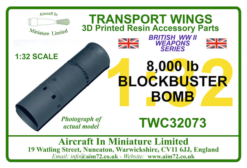 AIM - Transport Wings TWC32073 1:32 8,000 lb blockbuster bomb