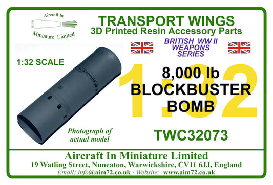 AIM - Transport Wings TWC32073 1:32 8,000 lb blockbuster bomb