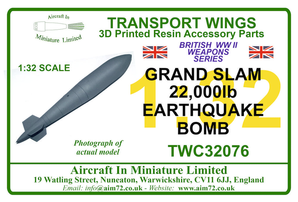 AIM - Transport Wings TWC32076 1:32 Grand Slam bomb