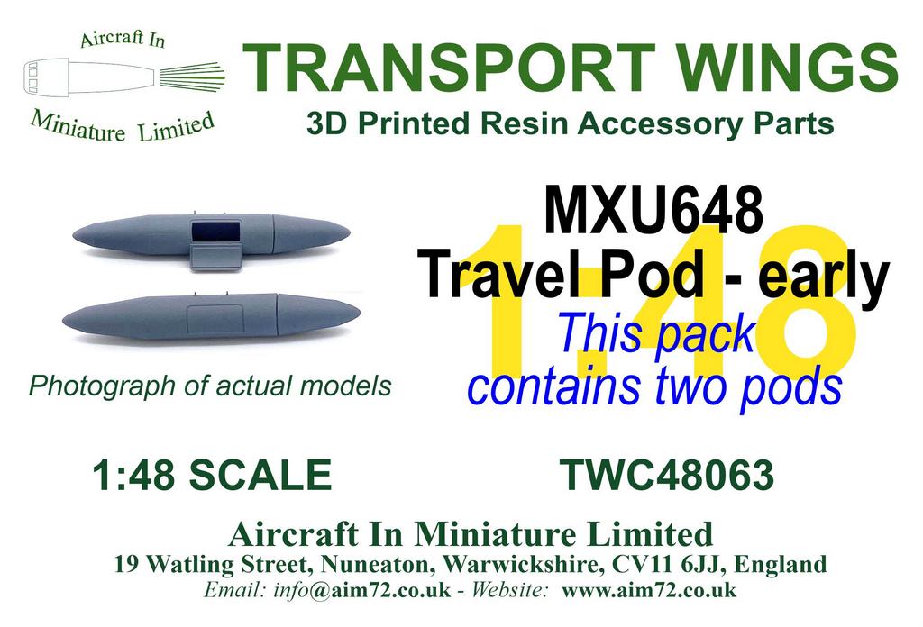 AIM - Transport Wings TWC48063 1:48 MXU-648 Travel Pod