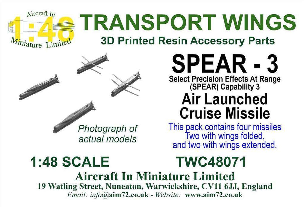 AIM - Ground Equipment TWC48071 1:48 SPEAR-3 air to ground missile