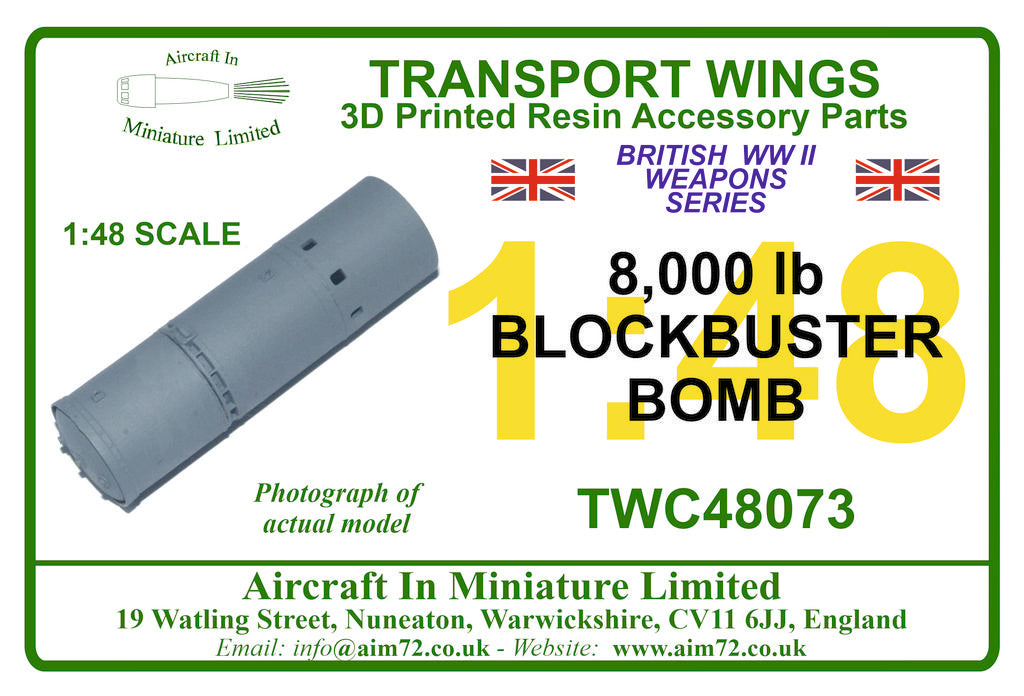 AIM - Transport Wings TWC48073 1:48 8,000 lb blockbuster bomb.
