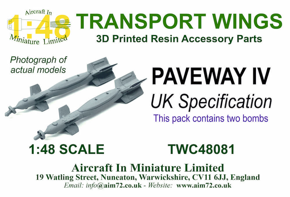 AIM - Transport Wings TWC48081 1:48 Paveway IV-UK Specification