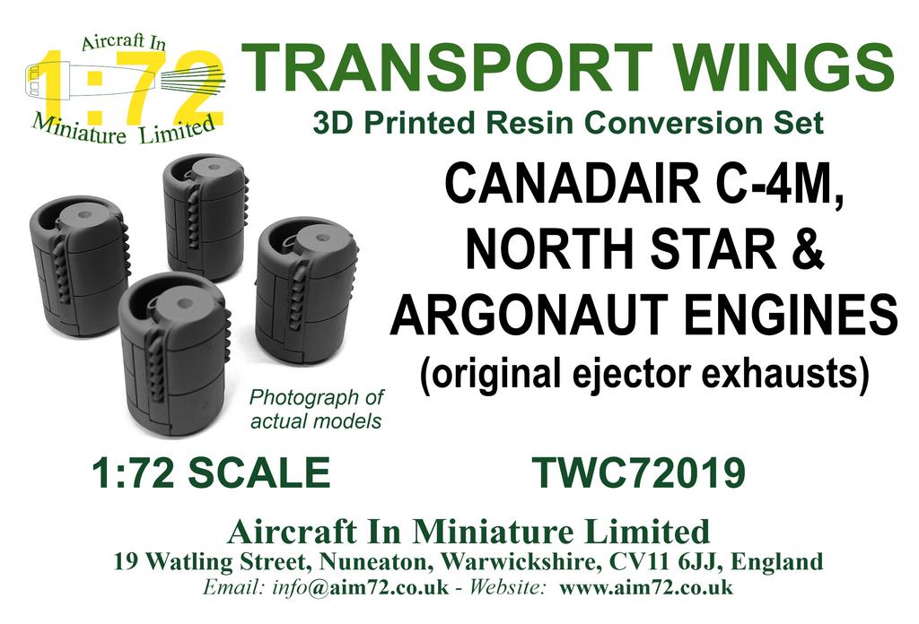 Transport Wings TWC72019 Canadair C-4 North Star Engines 1:72