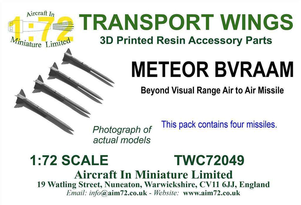 Transport Wings TWC72049 Meteor BVRAAM Missile Set 1:72