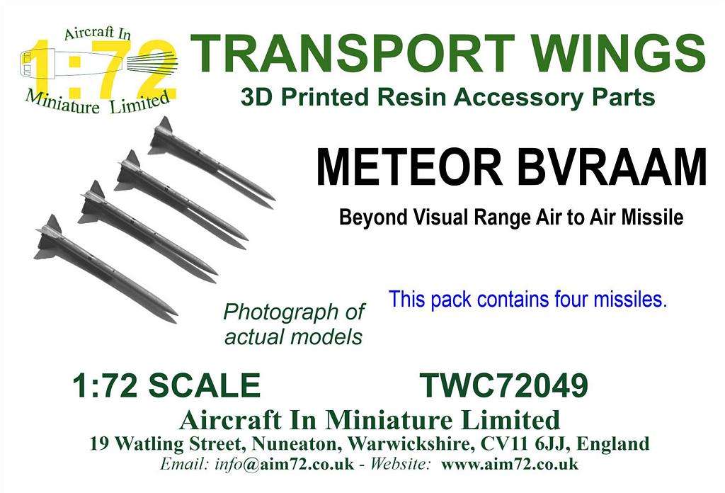 Transport Wings TWC72049 Meteor BVRAAM Missile Set 1:72