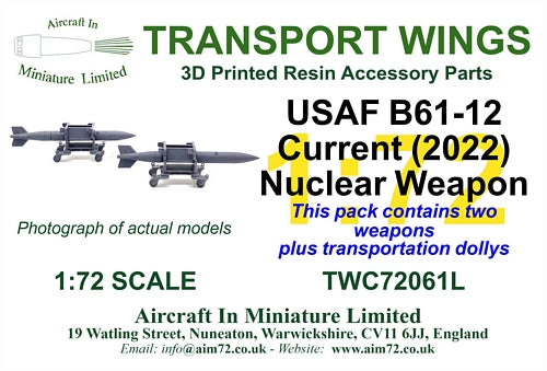 Transport Wings TWC72061L USAF/USN B61-12 Nuclear Weapon 1:72