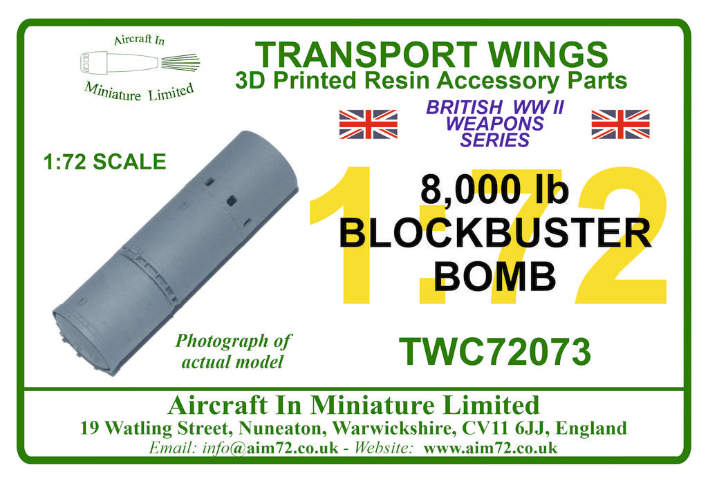 AIM - Transport Wings TWC72073 1:72 8,000 lb blockbuster bomb.