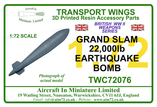 AIM - Transport Wings TWC72076 1:72 Grand Slam bomb.