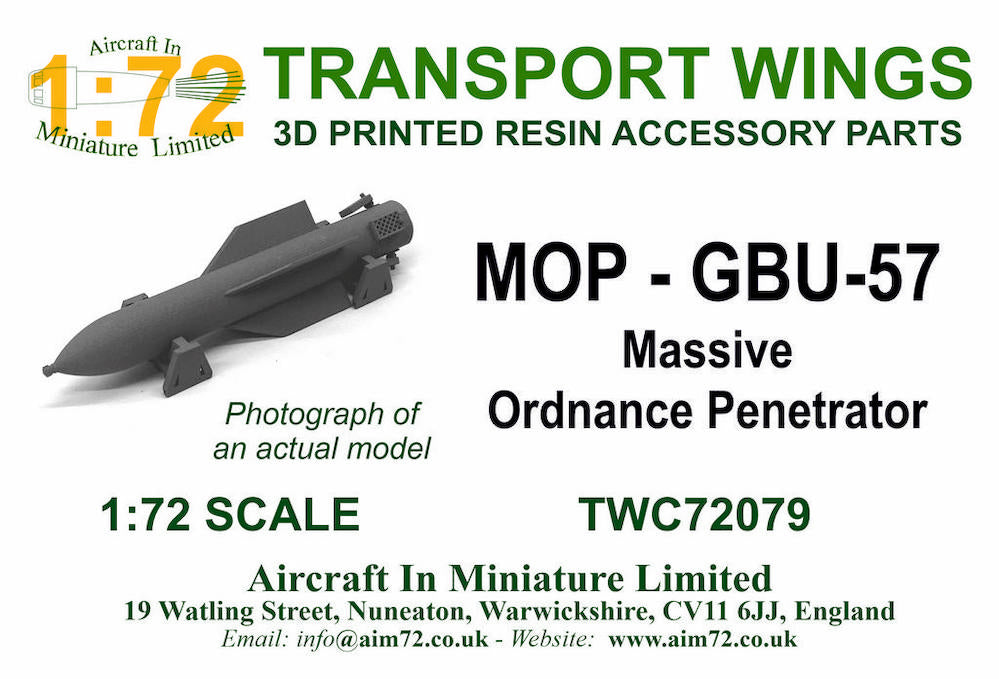 AIM - Transport Wings TWC72079 1:72 GBU-57 Massive Ordnance Penetrator