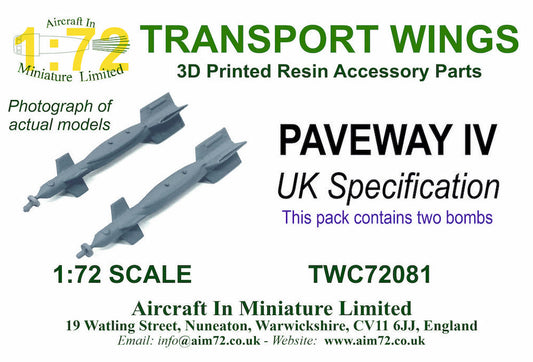 AIM - Transport Wings TWC72081 1:72 Paveway IV-UK Specification